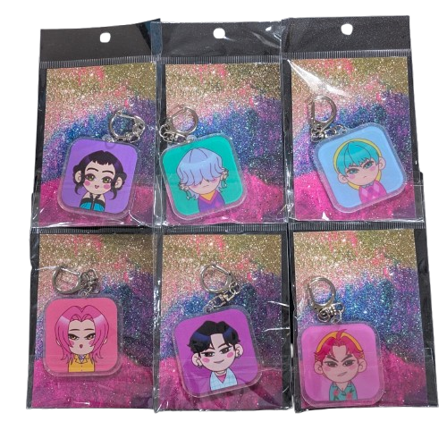 K-Pop Demon Hunters Chibi Acrylic Keychain - Individual Member Series