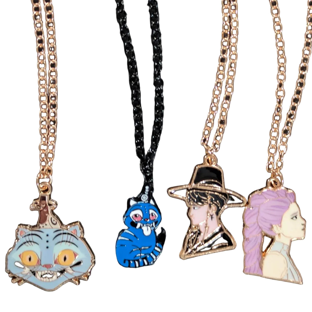 K-POP DEMON HUNTERS Enamel Pendant Necklace – Character Icon Series