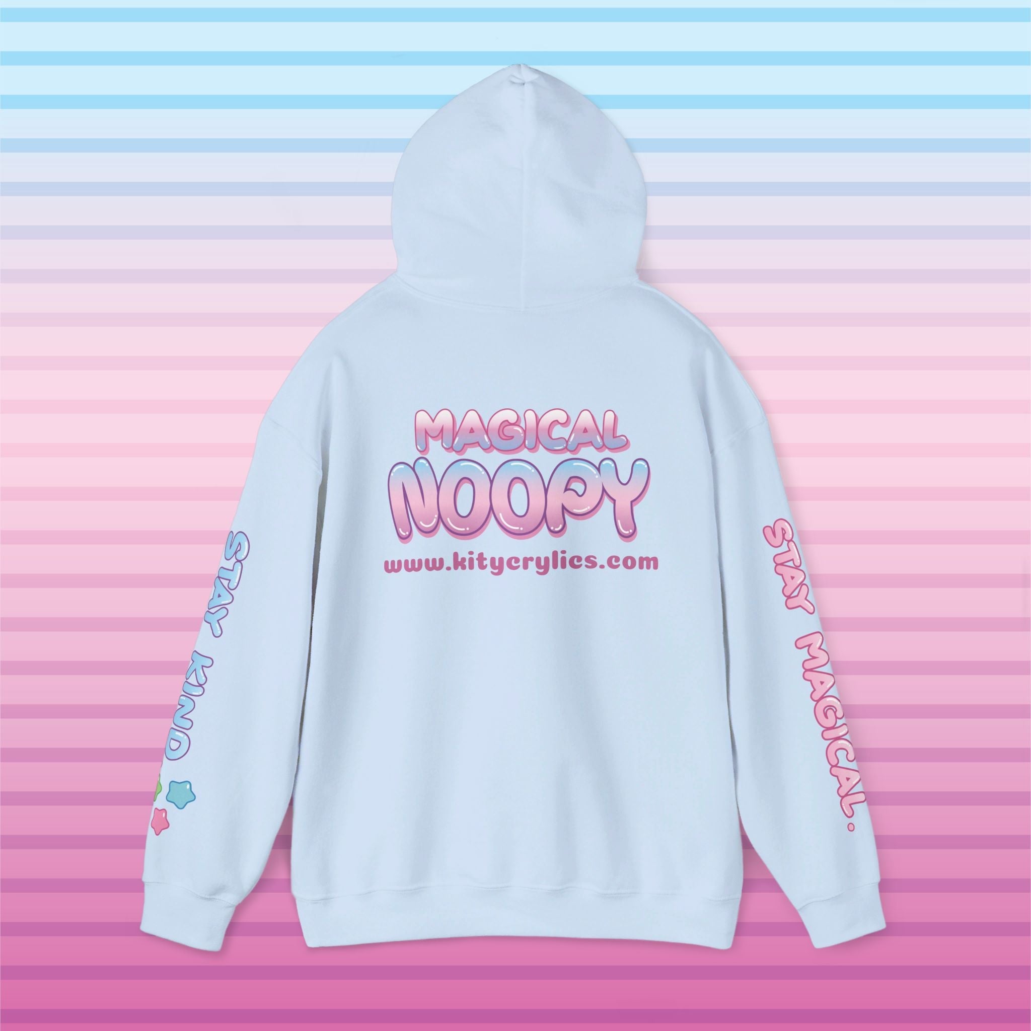 Magical Noopy "Pinky" Hoodie - KityCrylics Unisex Heavy Blend