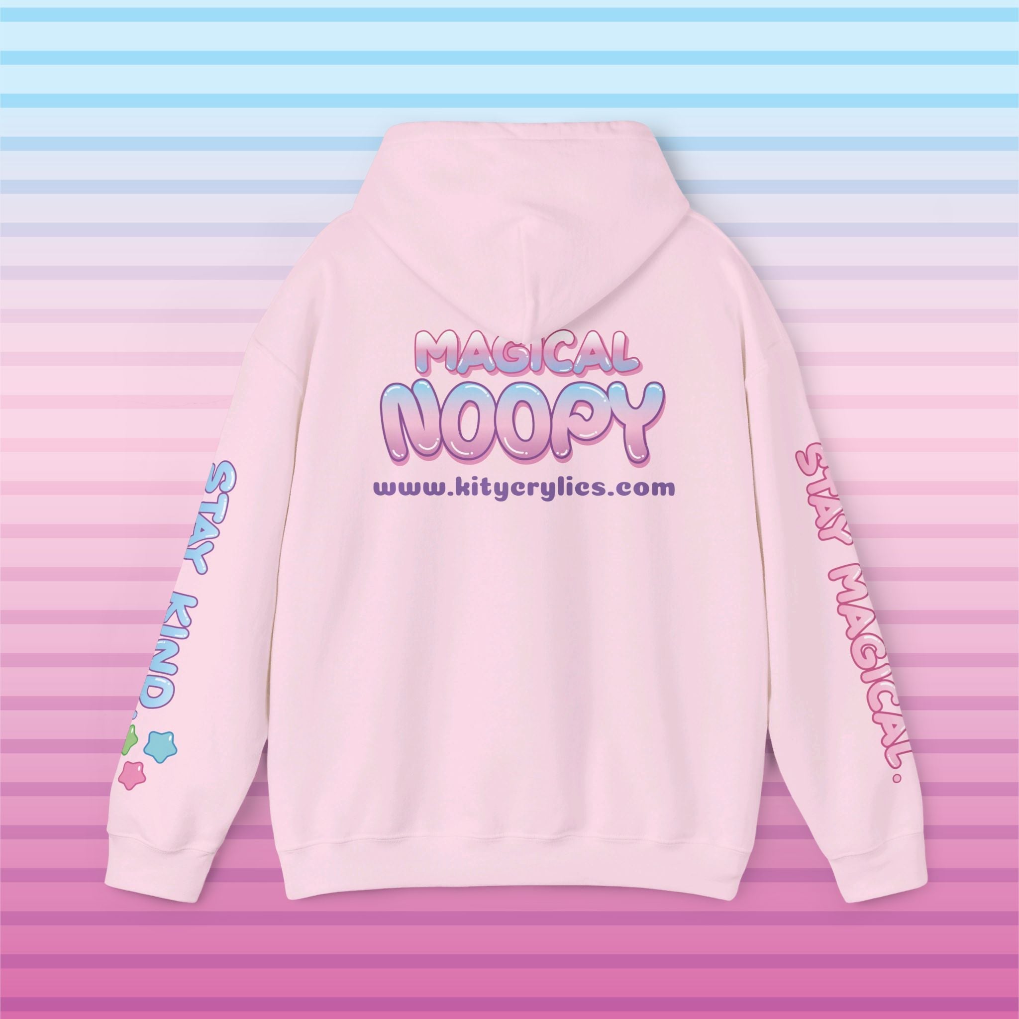 Magical Noopy "Pinky" Hoodie - KityCrylics Unisex Heavy Blend