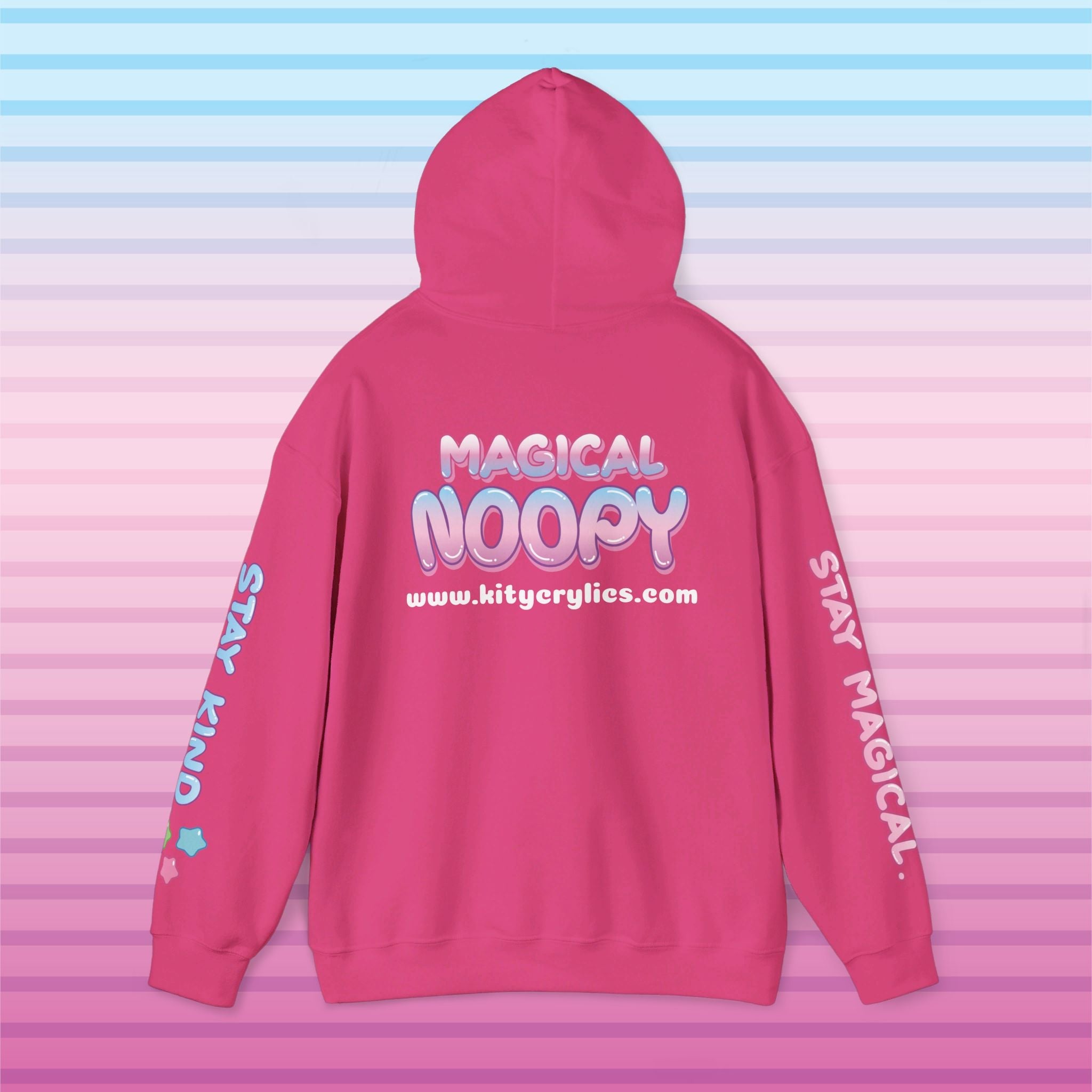 Magical Noopy "Pinky" Hoodie - KityCrylics Unisex Heavy Blend