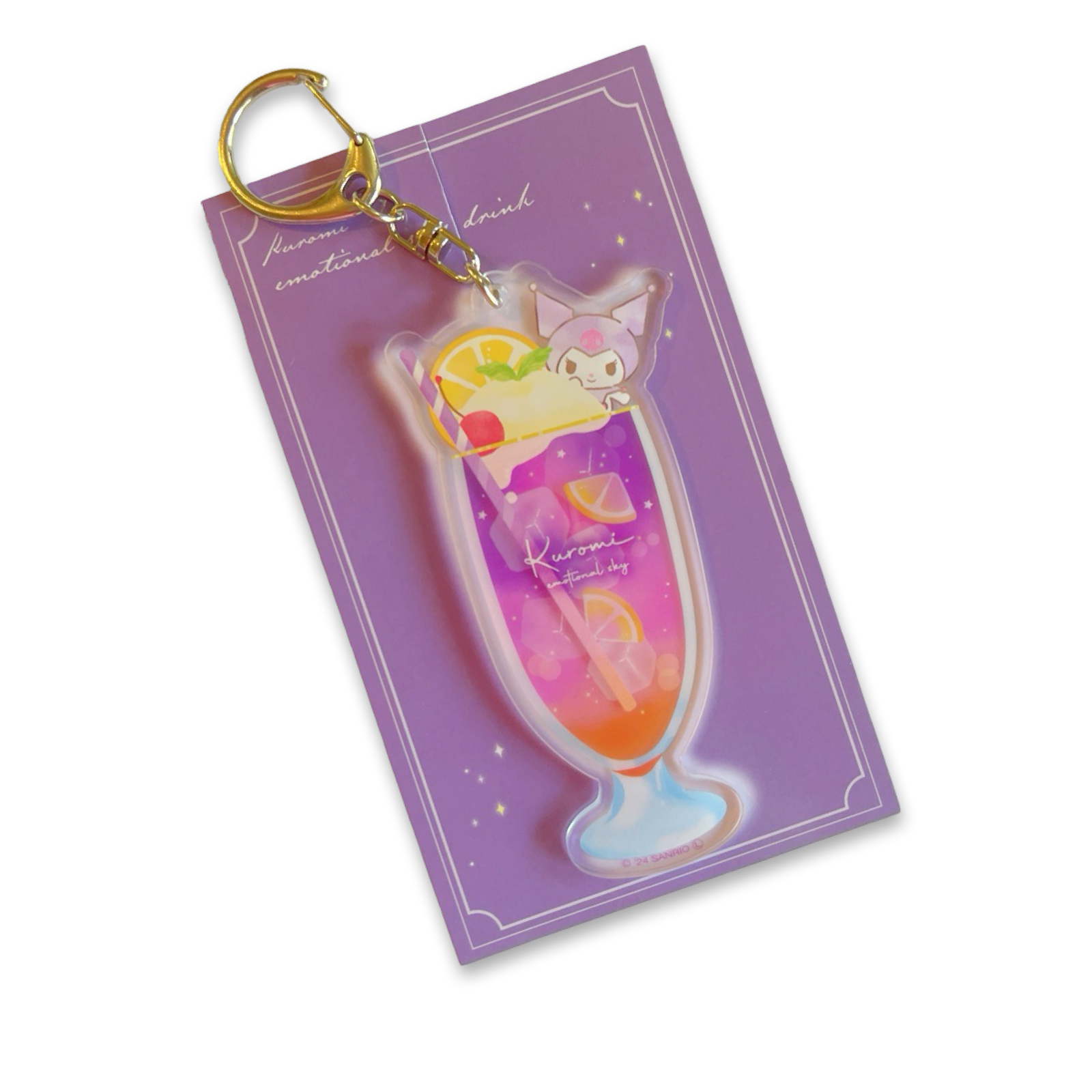 Sanrio Emotional Sky Drink [Kuromi] Acryic Keychain - SALE
