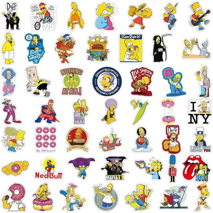 The Simpsons Stickers | 50pcs Waterproof Vinyl Stickers