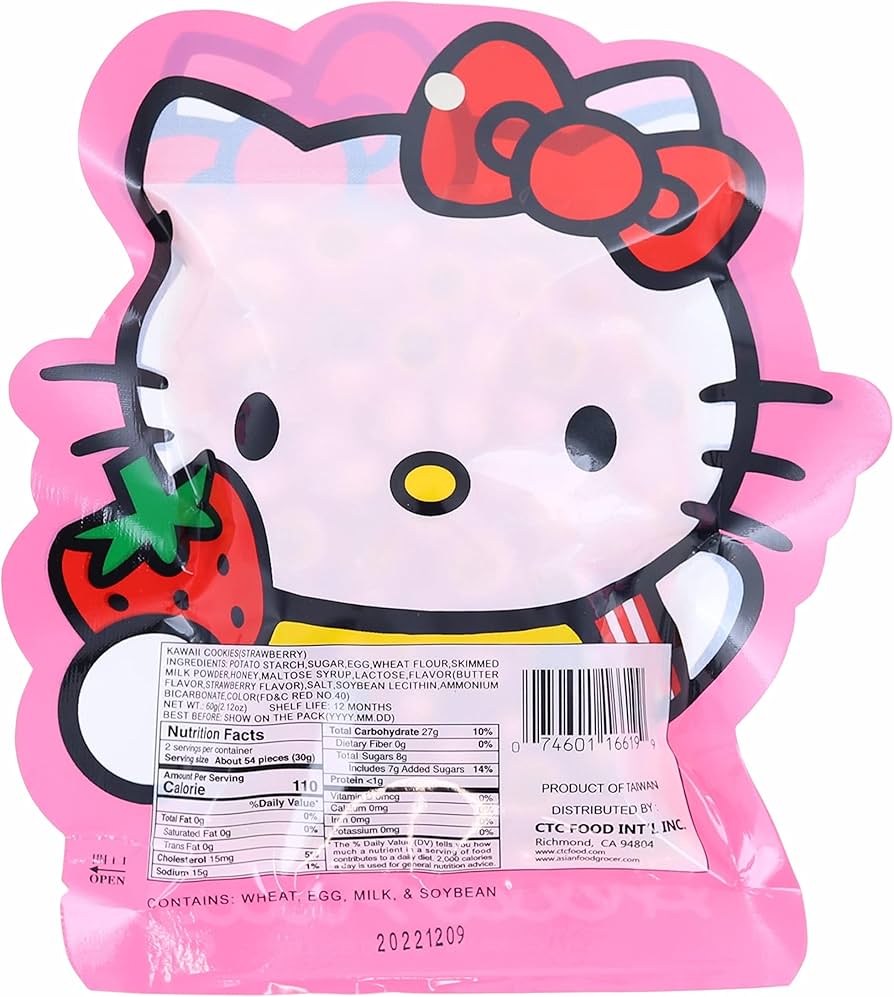 Hello Kitty Strawberry Kawaii Cookies