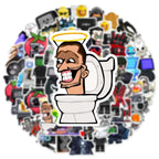 Skibidi Toilet Waterproof Sticker Pack - 50pc Viral Meme Vinyl Set