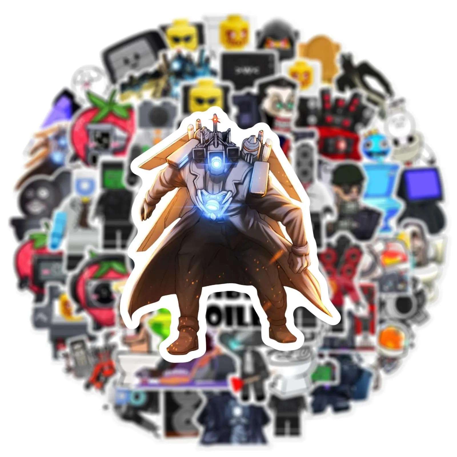 Skibidi Toilet Waterproof Sticker Pack - 50pc Viral Meme Vinyl Set