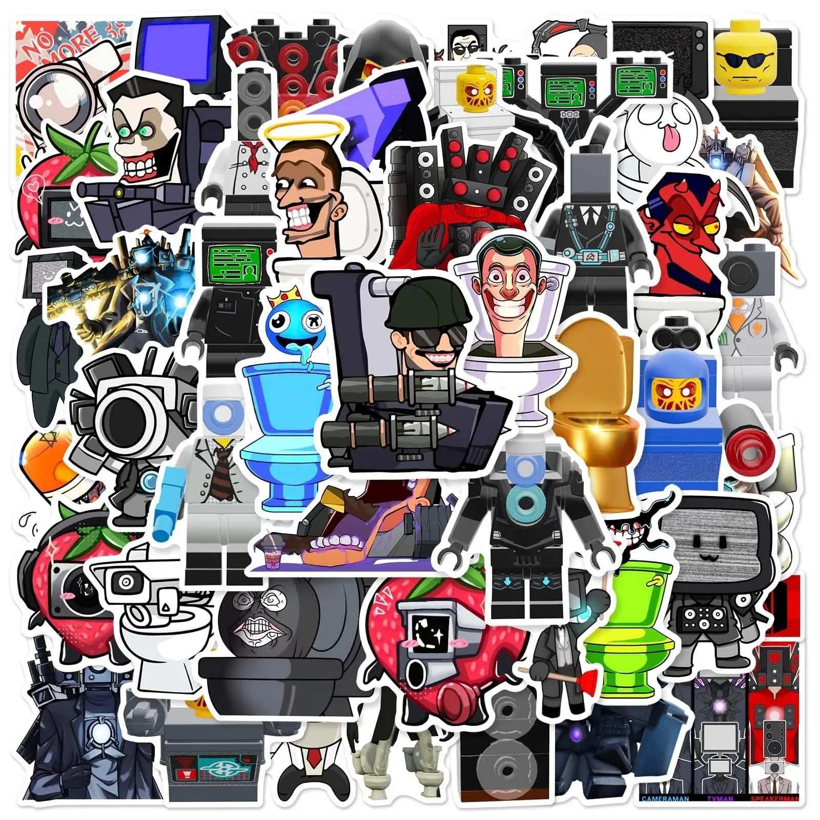 Skibidi Toilet | 50pcs Waterproof Vinyl Stickers