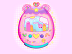 Magic Kirby Dreamland Tamagotchi Keychain - 3D Kawaii Acrylic Charm