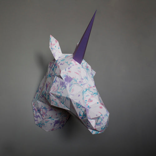 Vera the Marbled Unicorn | DIY Paper Craft Animal Kit