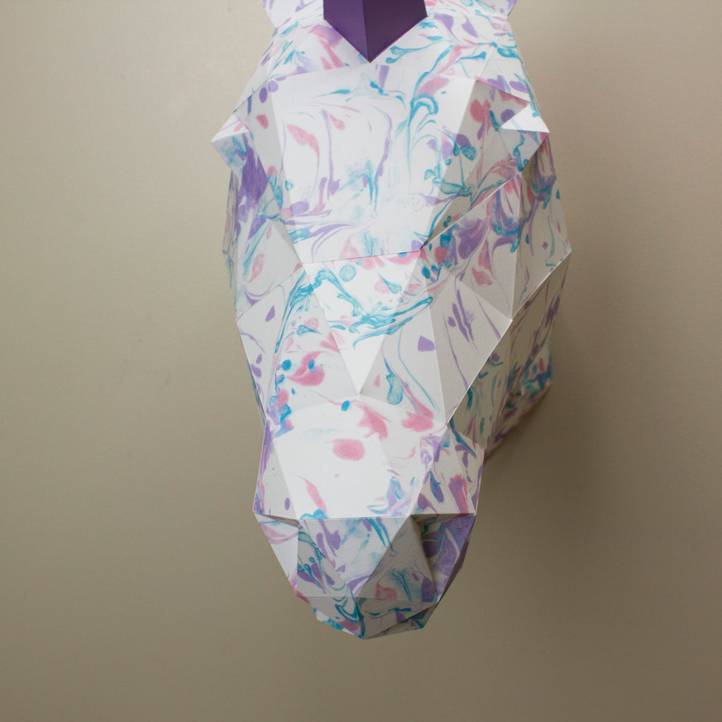 Vera the Marbled Unicorn | DIY Paper Craft Animal Kit