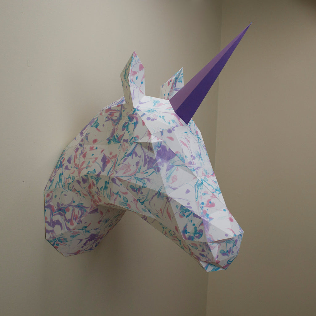 Vera the Marbled Unicorn | DIY Paper Craft Animal Kit
