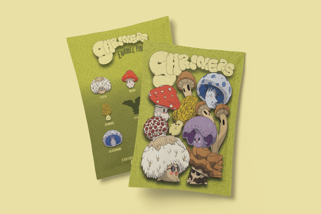Shroomers Mushroom Enamel Pin Blind Bag