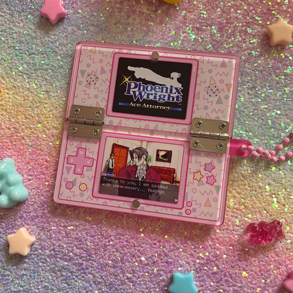 Kawaii Ace Attorney Miles Edgeworth Hinged Acrylic Keychain [IMPROVED!]