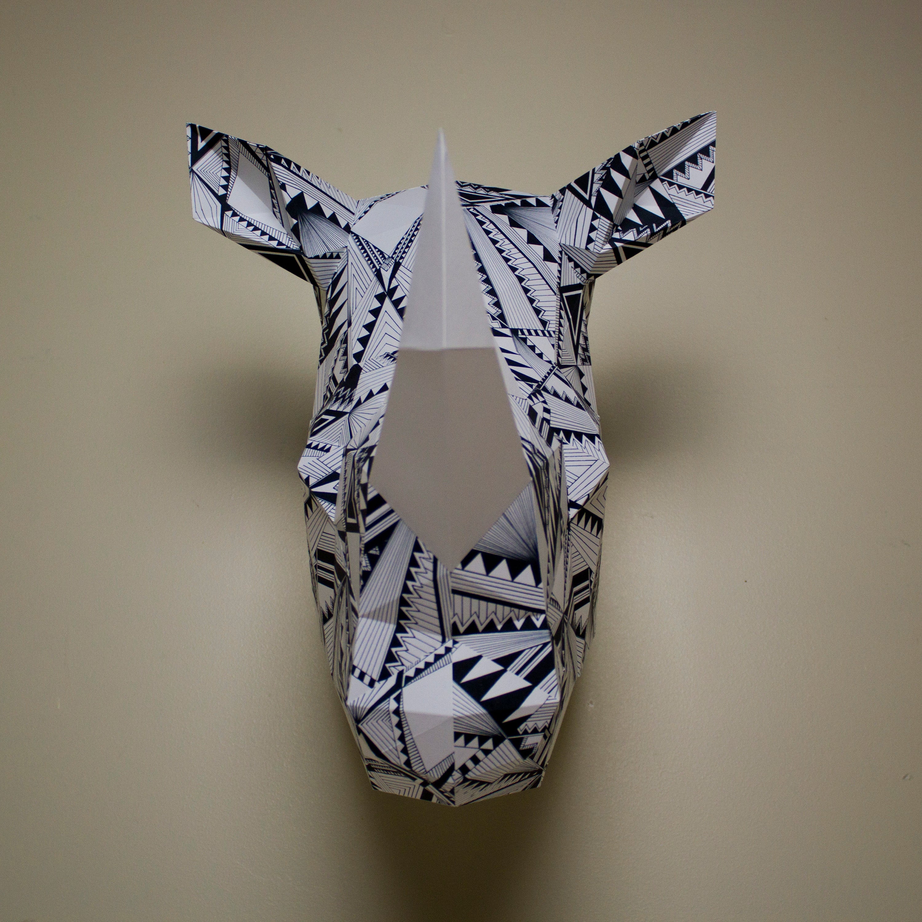 Bev the Geometric Rhino | DIY Paper Craft Animal Kit