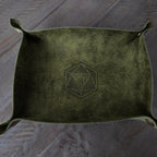 Hand Made Italian Green Pueblo Leather DND Dice Tray