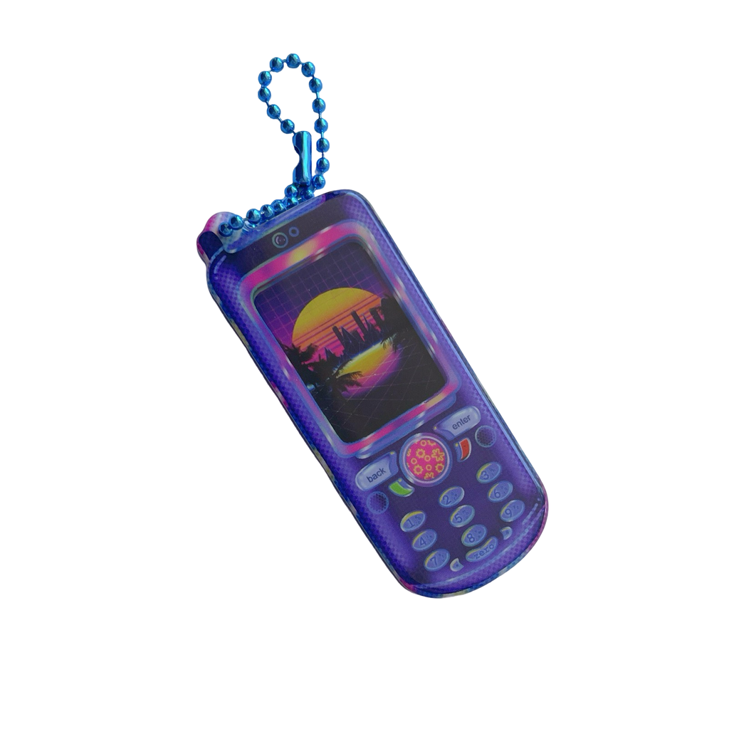 Nakia Skyline Vaporwave 3D Acrylic Keychain - FLASH SALE!