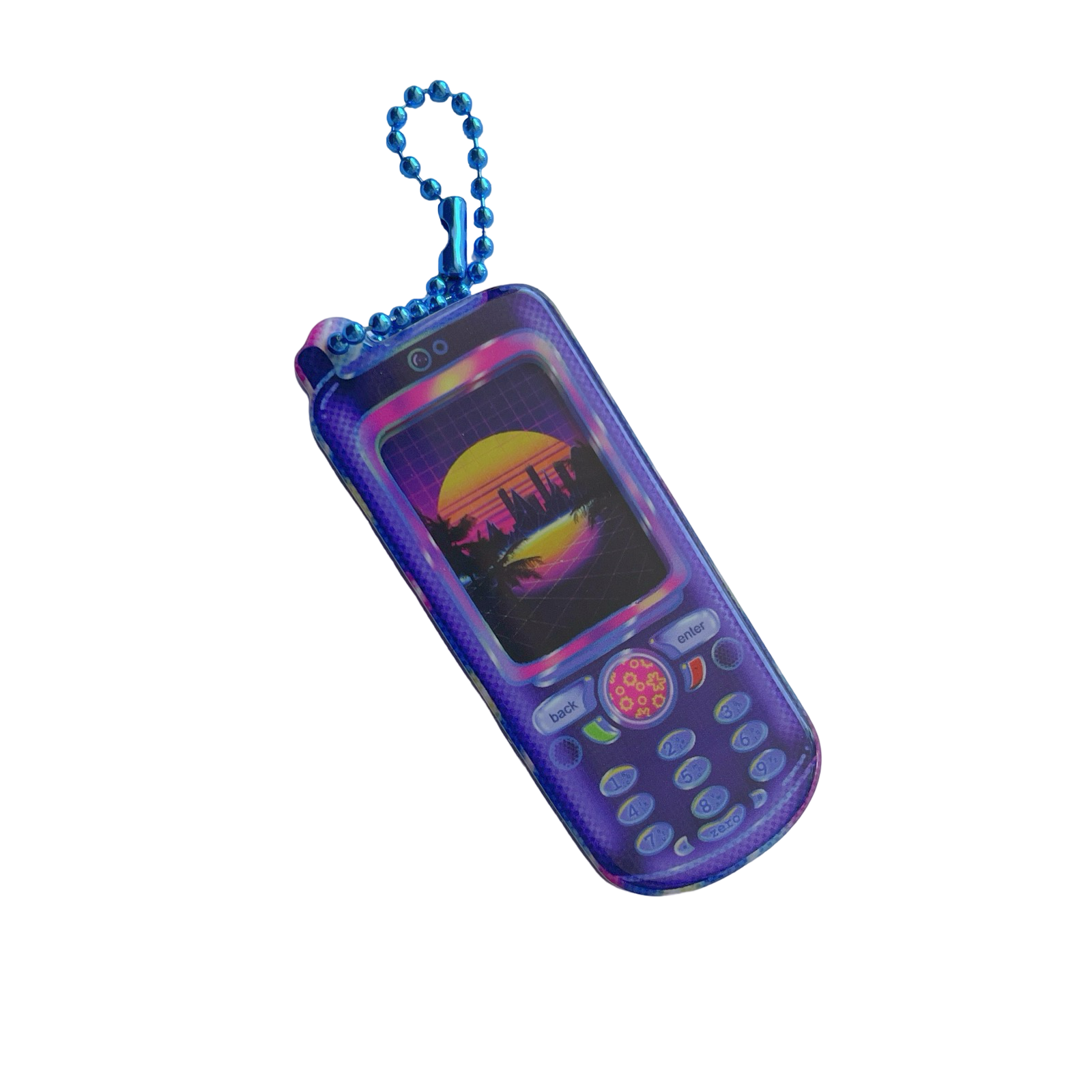 Nakia Skyline Vaporwave 3D Acrylic Keychain - FLASH SALE!