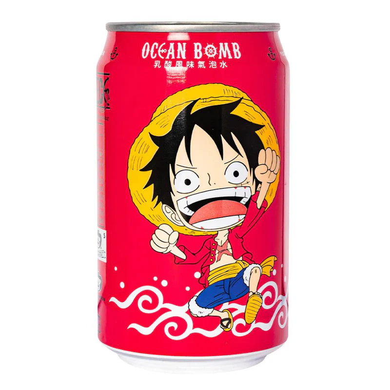 Ocean Bomb One Piece Sparkling Water Luffy Yogurt Flavor (330ml) (Taiwan)