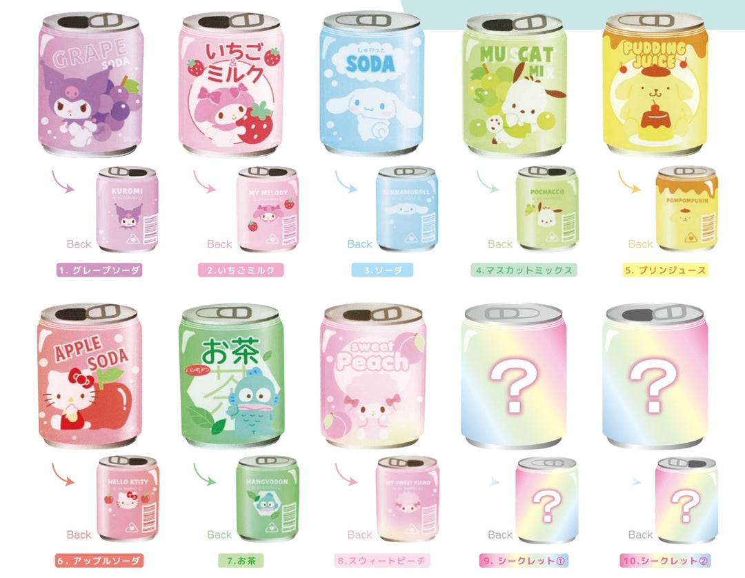 Sanrio "Kawaii Soda" Acrylic Clip - Blind Bag Mystery Keychain