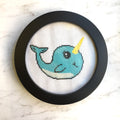 Narwhal Counted Cross Stitch Kit - DIY Intermediate Craft