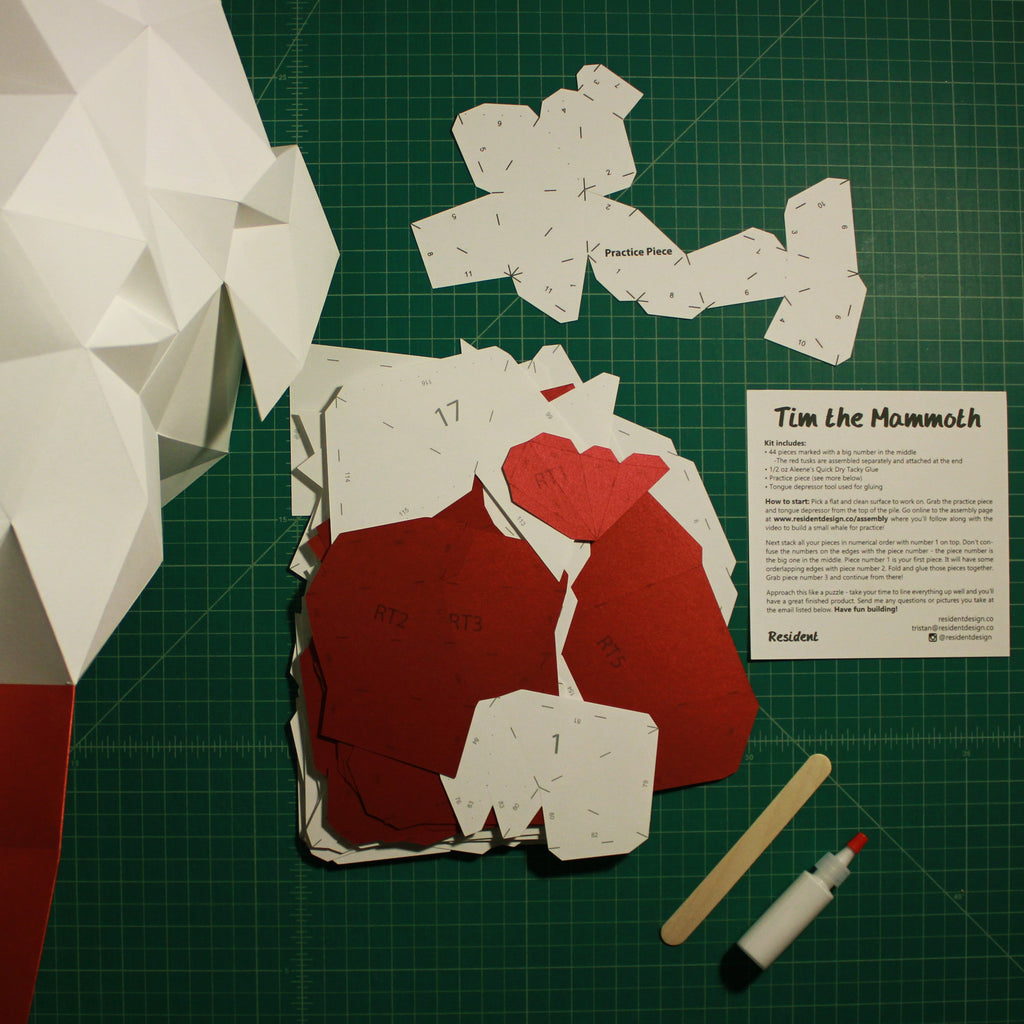 Tim the Mammoth | DIY Paper Craft Animal Kit