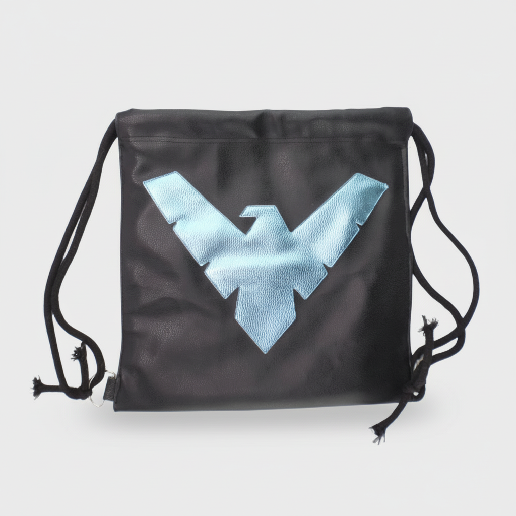 Nighwing faux leather drawstring bag