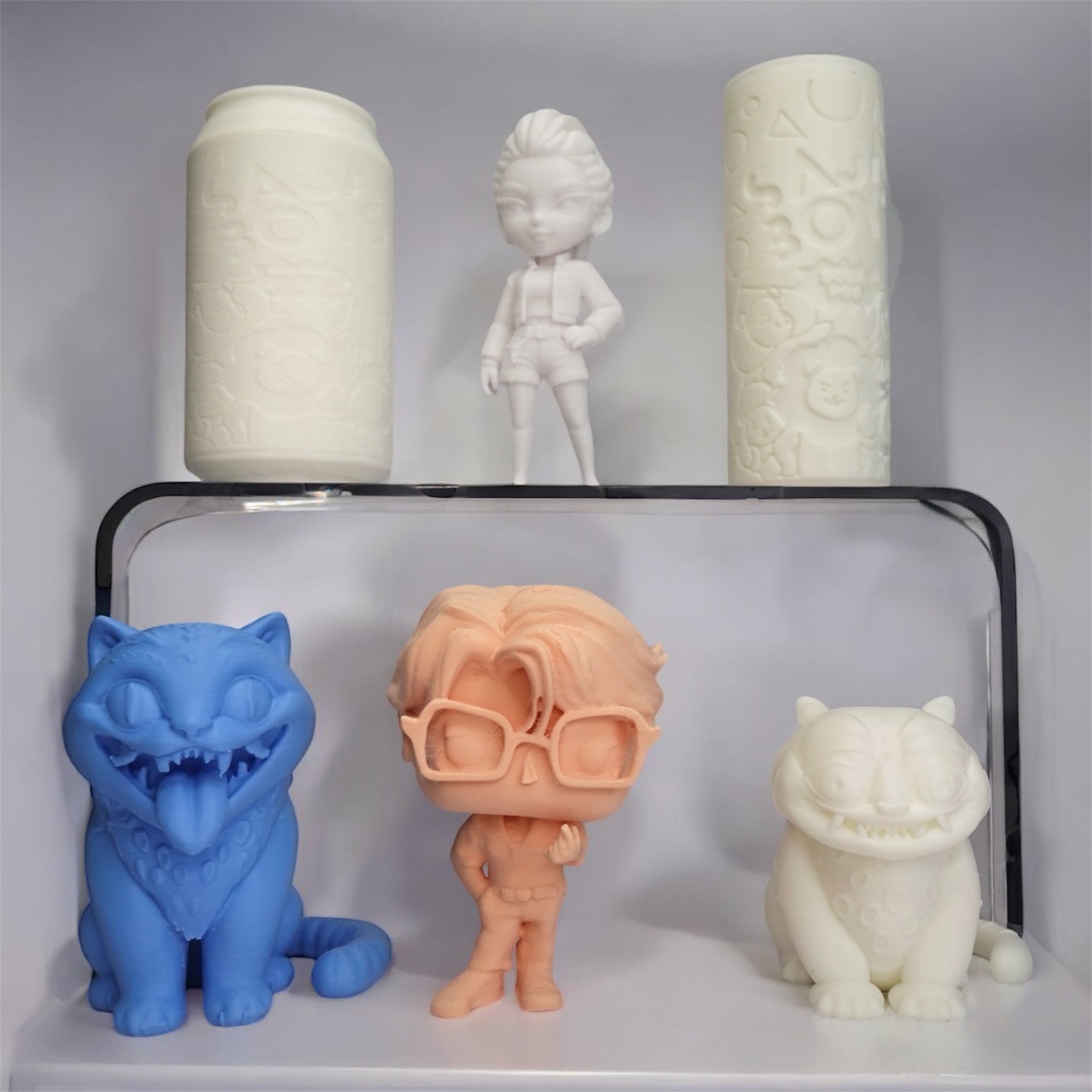 Small K-Pop 3D Printed Paintable Figure