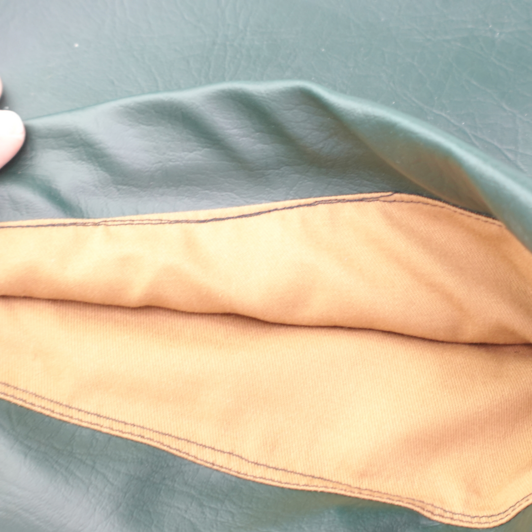 Green Phoenix Faux Leather Drawstring Bag