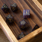 Vine Spike Gemstone Purple Amethyst DND Dice Set
