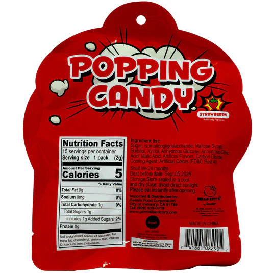 Hello KItty Popping Candy Strawberry