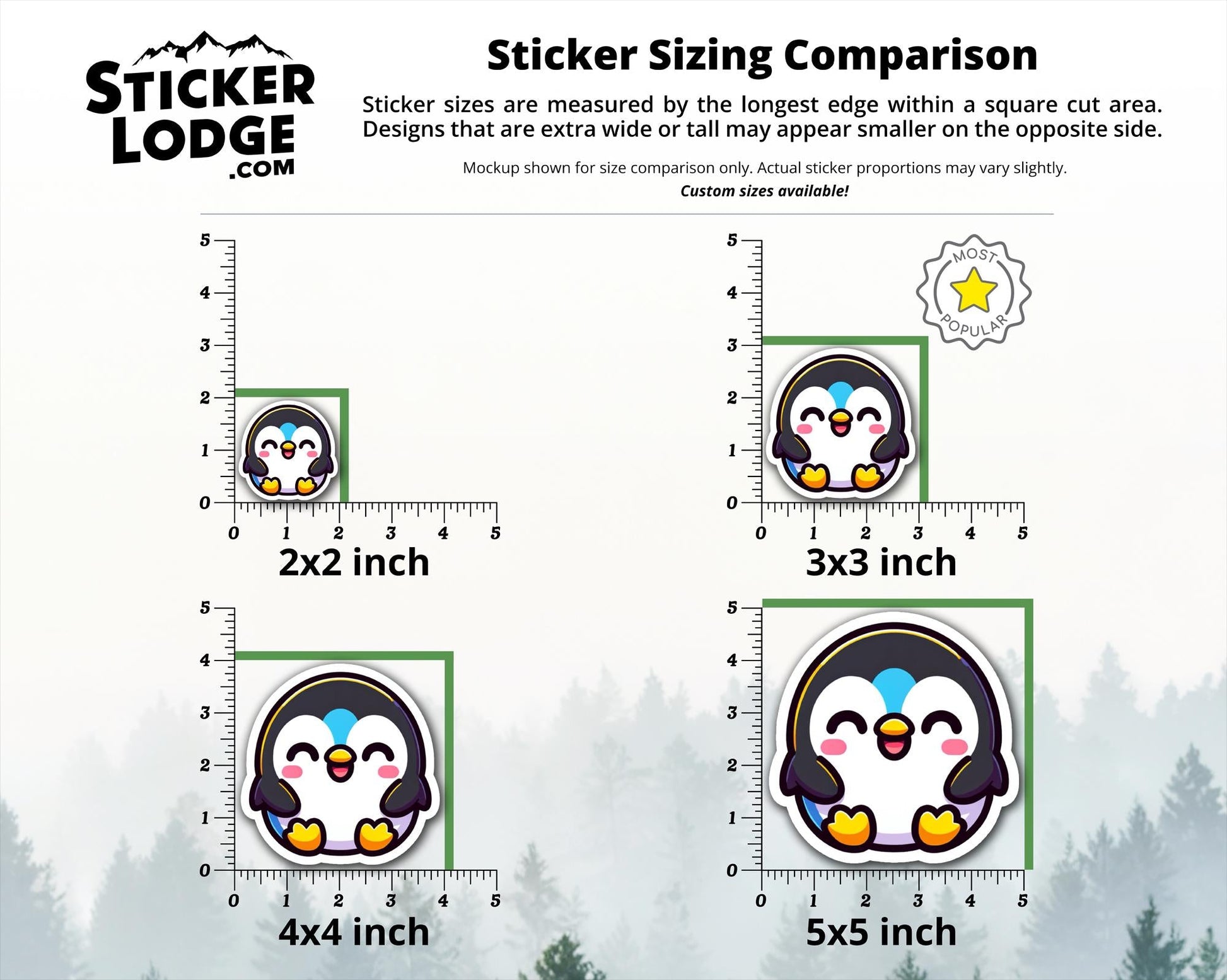 Cheerful Kawaii Penguin Vinyl Sticker