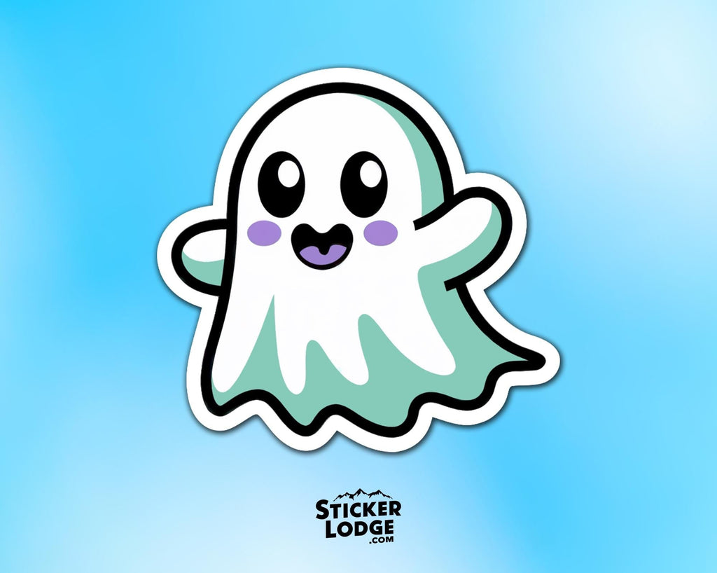 Halloween Kawaii Ghost Vinyl Sticker