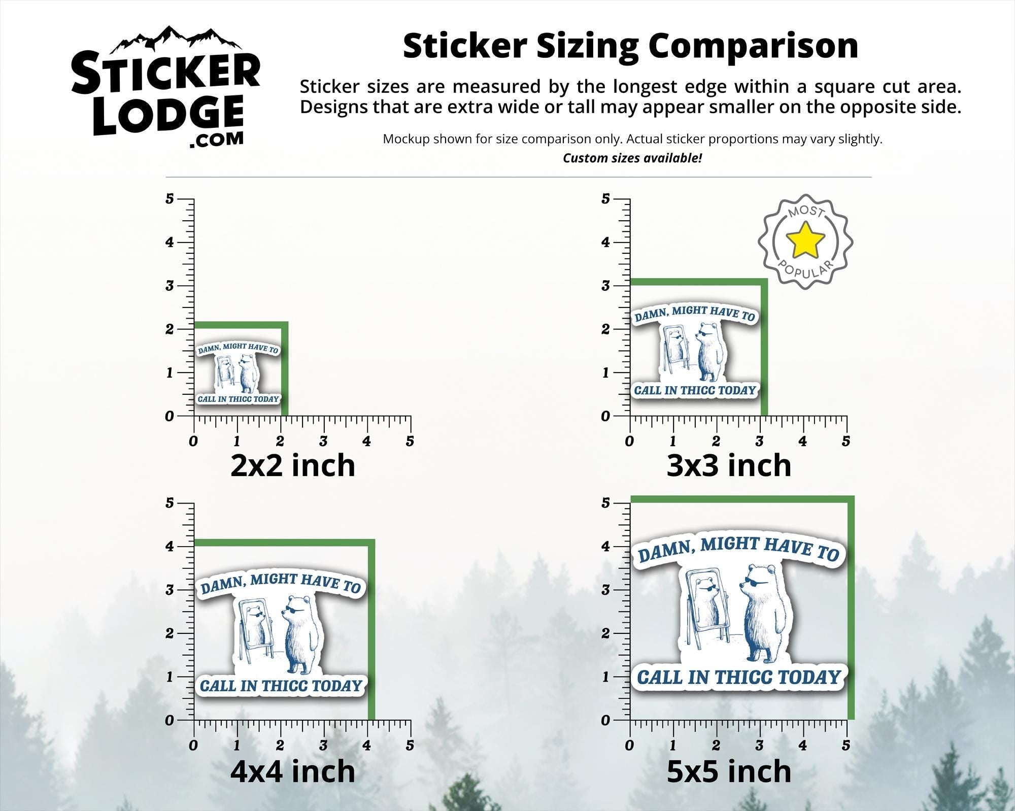 Damn Might Have To Call In Thicc Today Vinyl Sticker