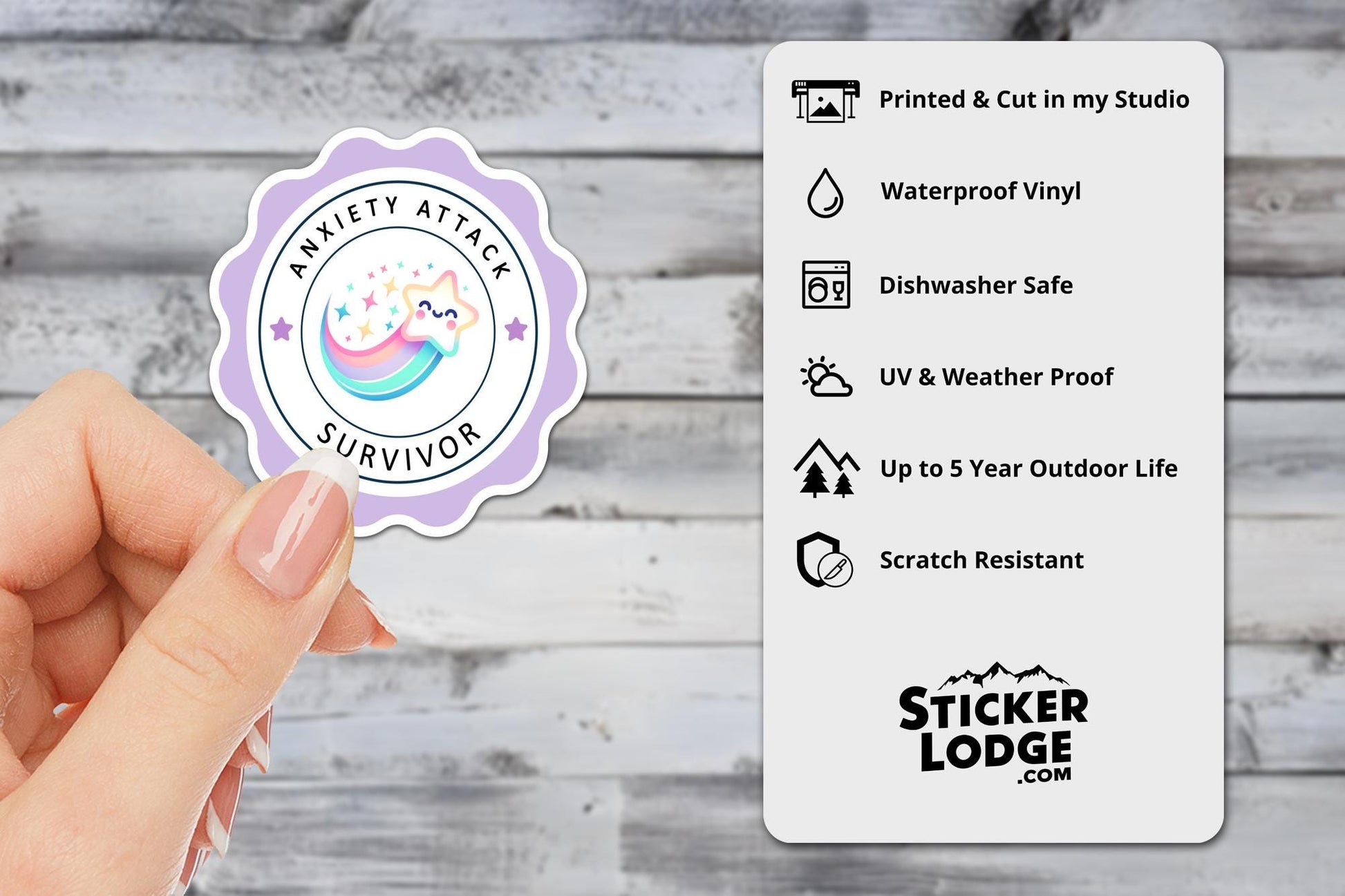 Anxiety Attack Survivor Vinyl Sticker