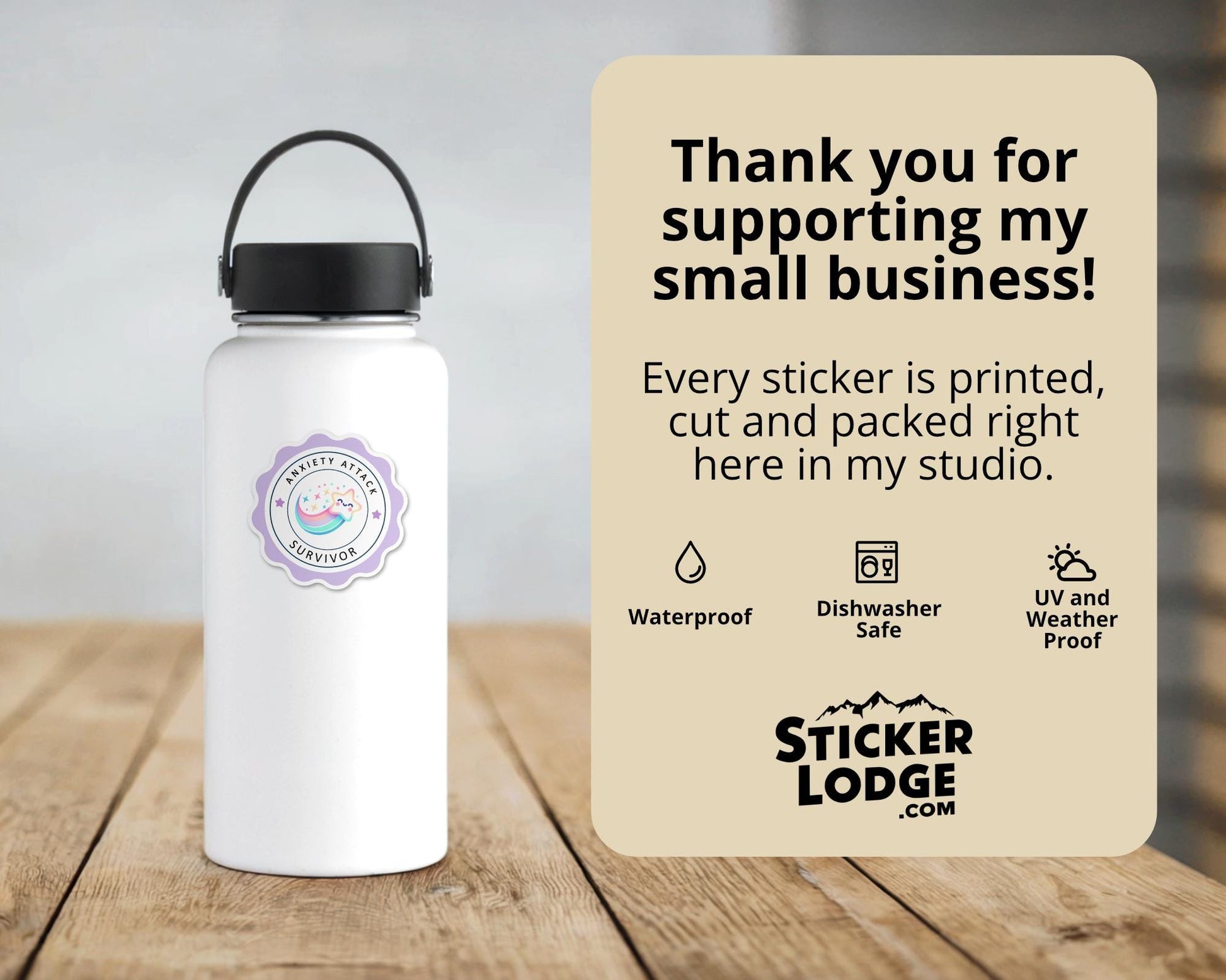 Anxiety Attack Survivor Vinyl Sticker