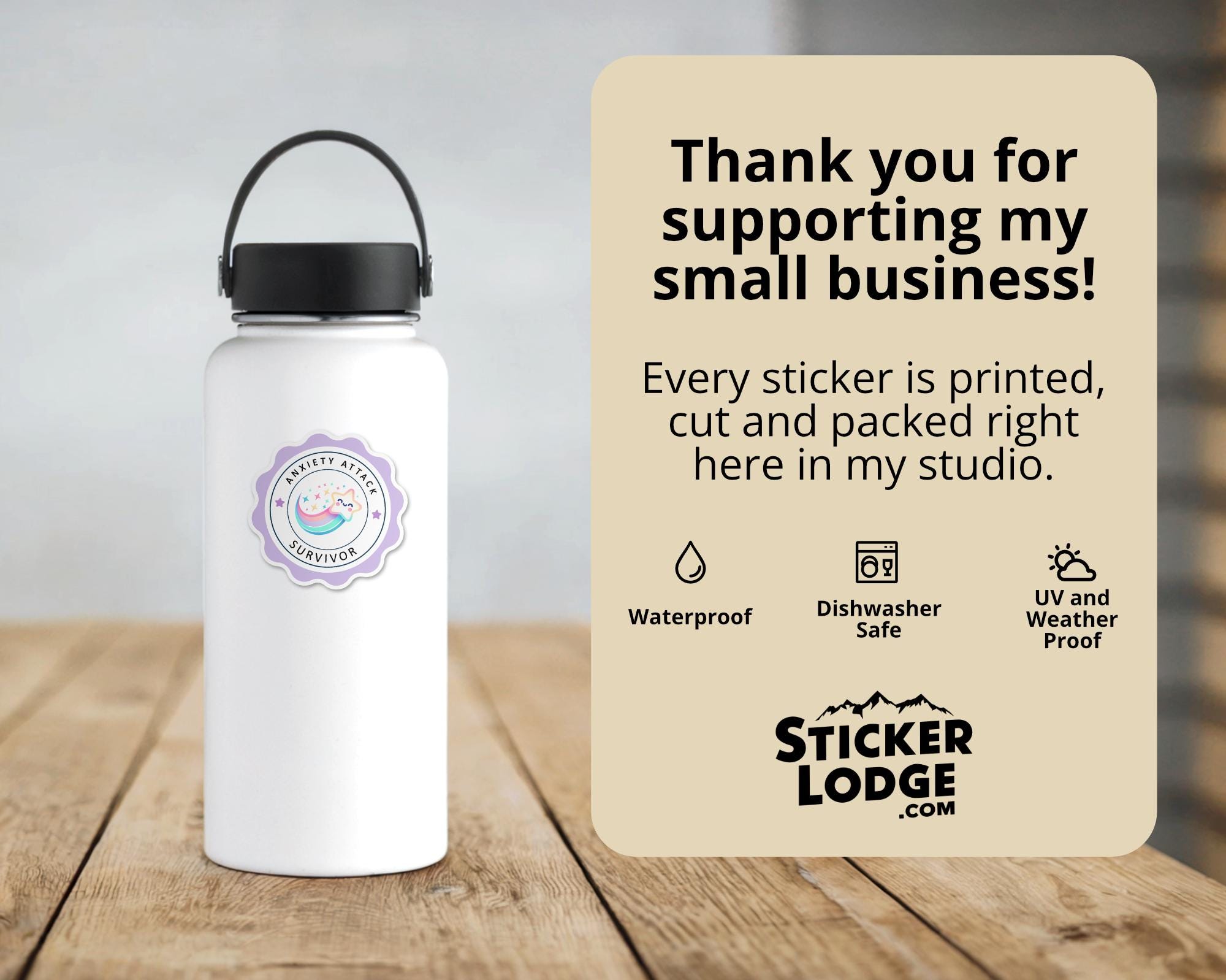 Anxiety Attack Survivor Vinyl Sticker