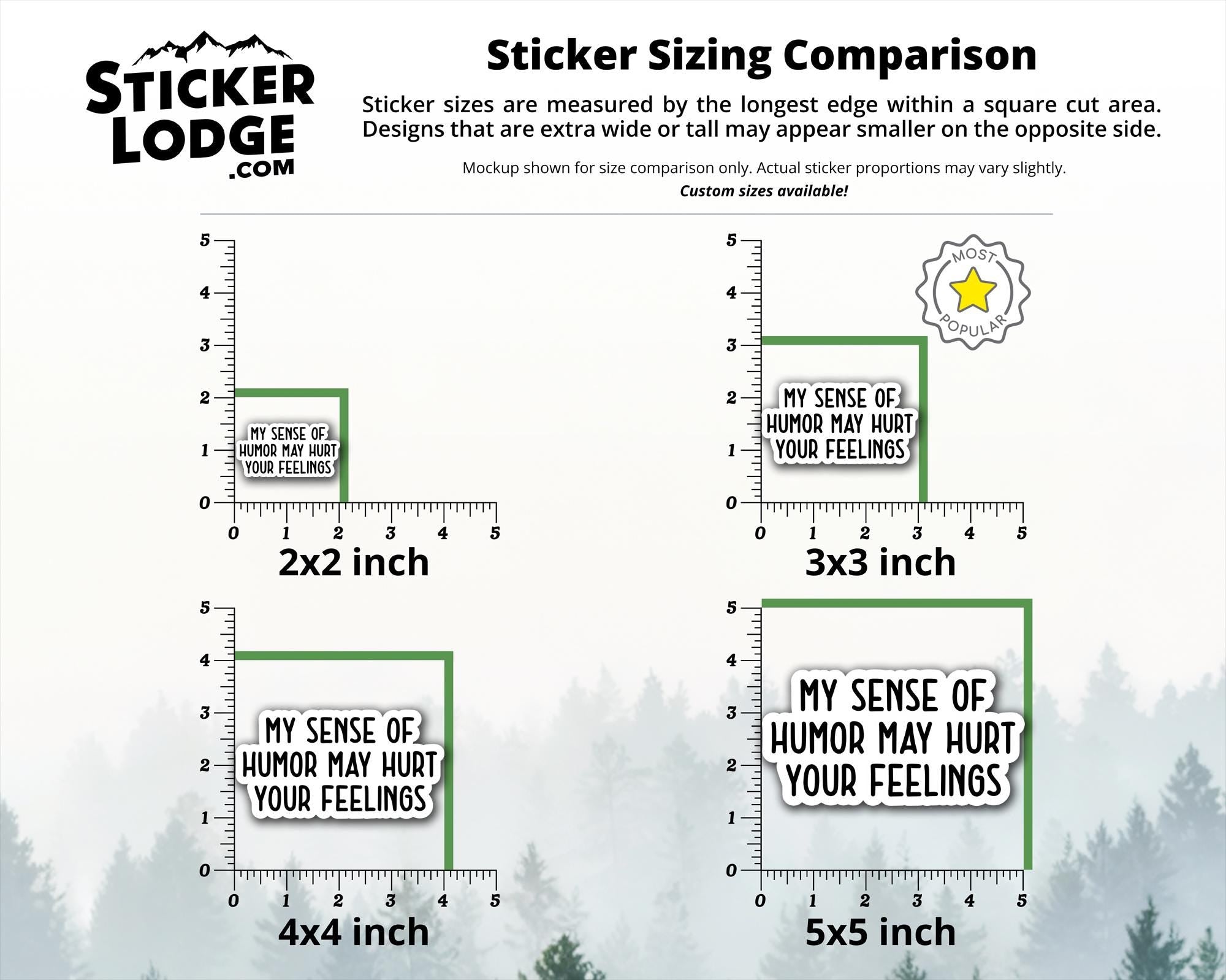 My Humor May Hurt Your Feelings Vinyl Sticker