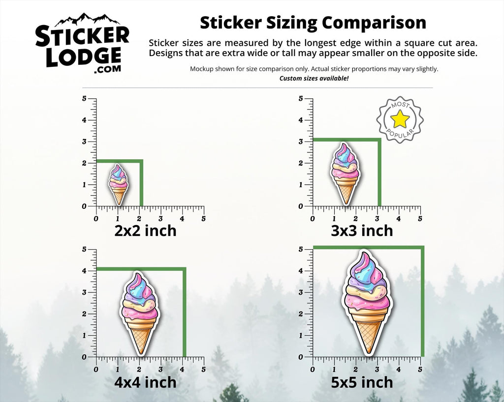 Unicorn Swirl Ice Cream Vinyl Sticker