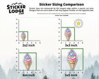Unicorn Swirl Ice Cream Vinyl Sticker
