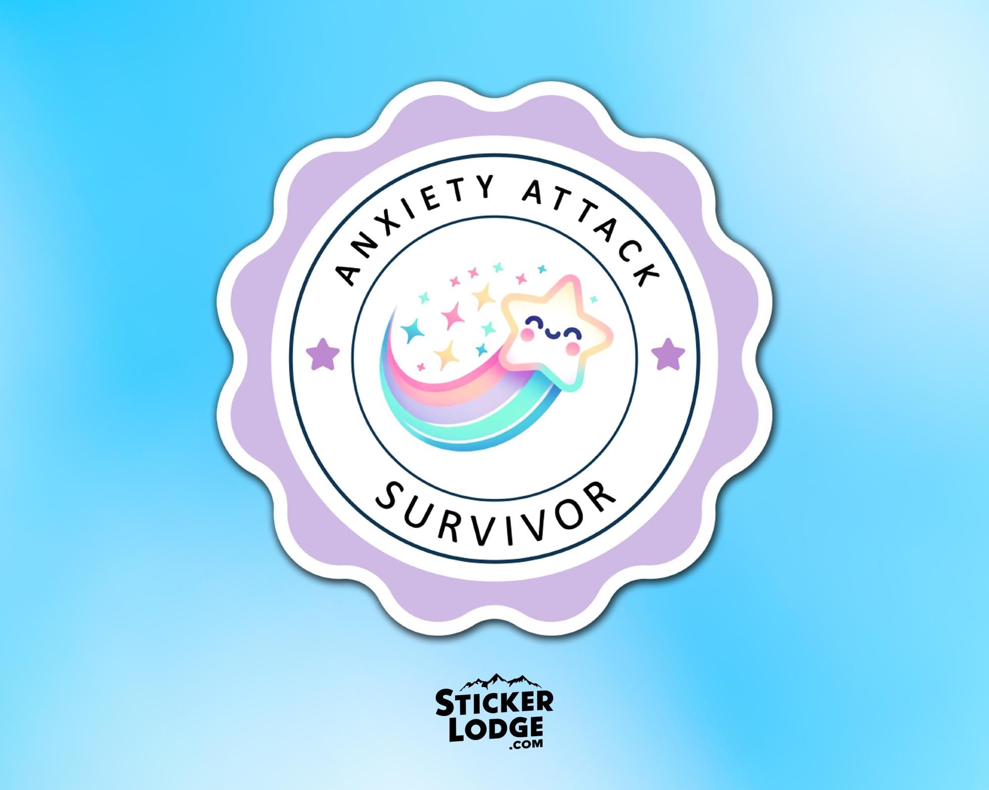 Anxiety Attack Survivor Vinyl Sticker