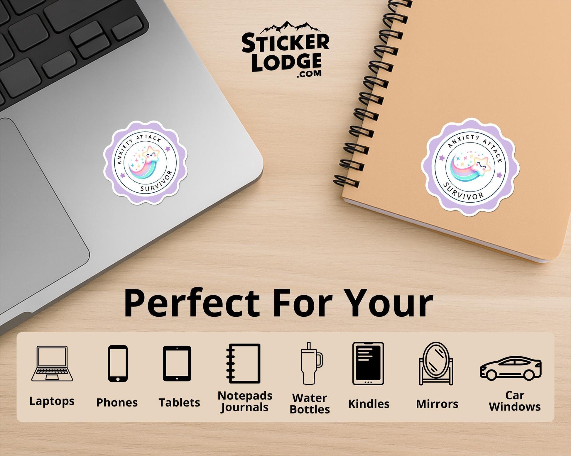 Anxiety Attack Survivor Vinyl Sticker