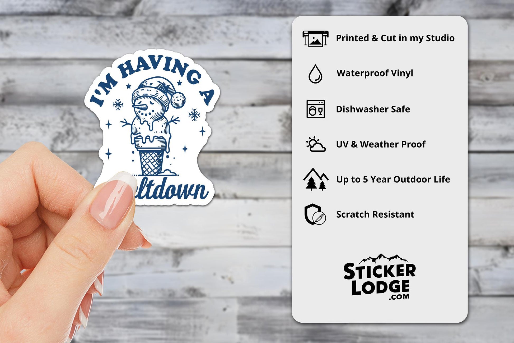 I'm Having a Meltdown Snowman Vinyl Sticker