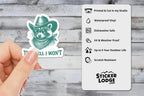 The Hell I Wont Raccoon Vinyl Sticker