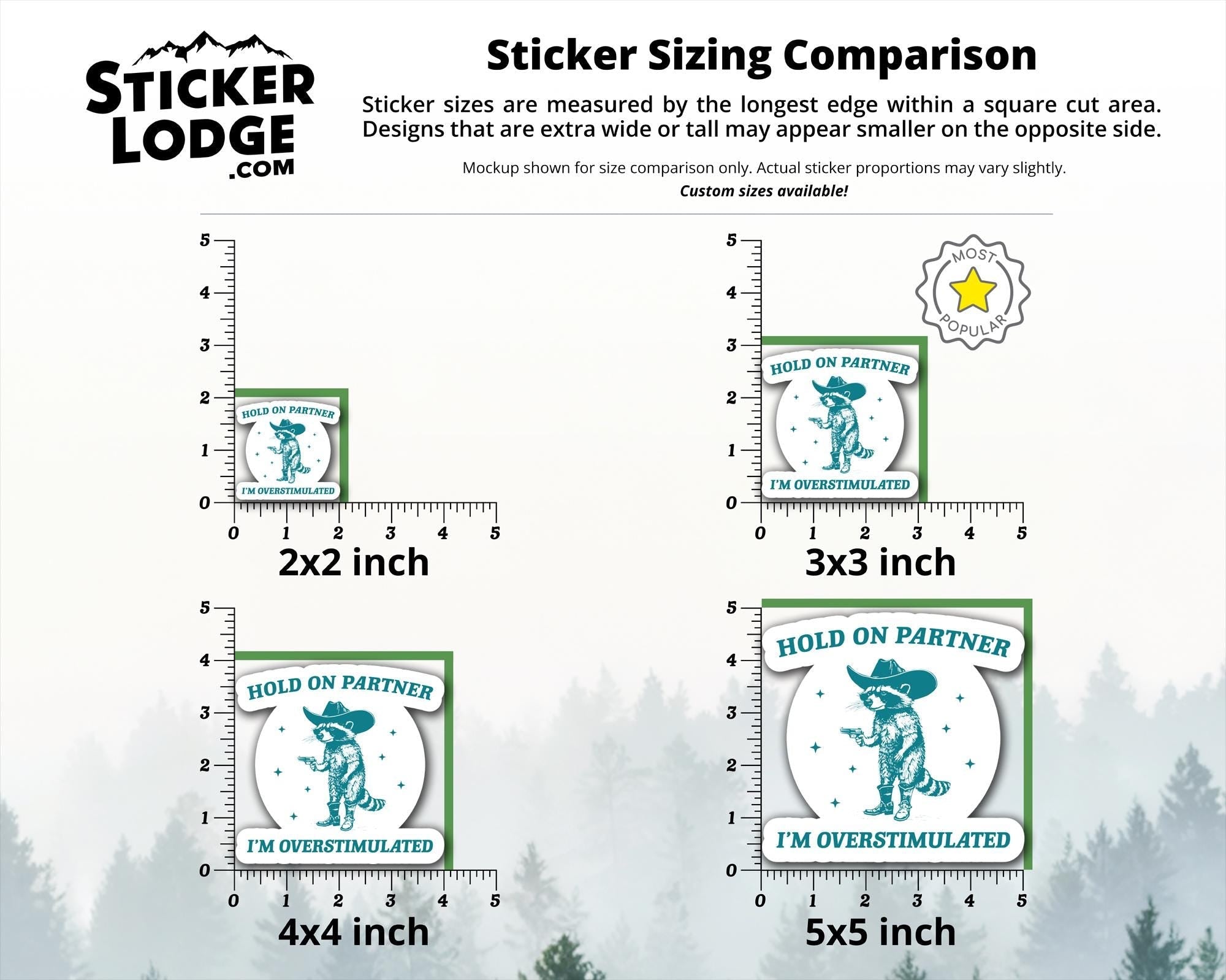 Hold On Partner I'm Overstimulated Vinyl Sticker