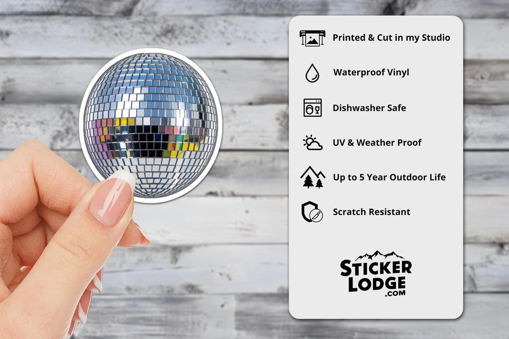 Disco Ball Vinyl Sticker