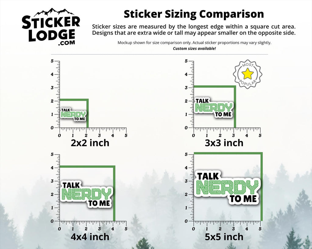 Talk Nerdy to Me Sticker Vinyl Sticker - Words Only
