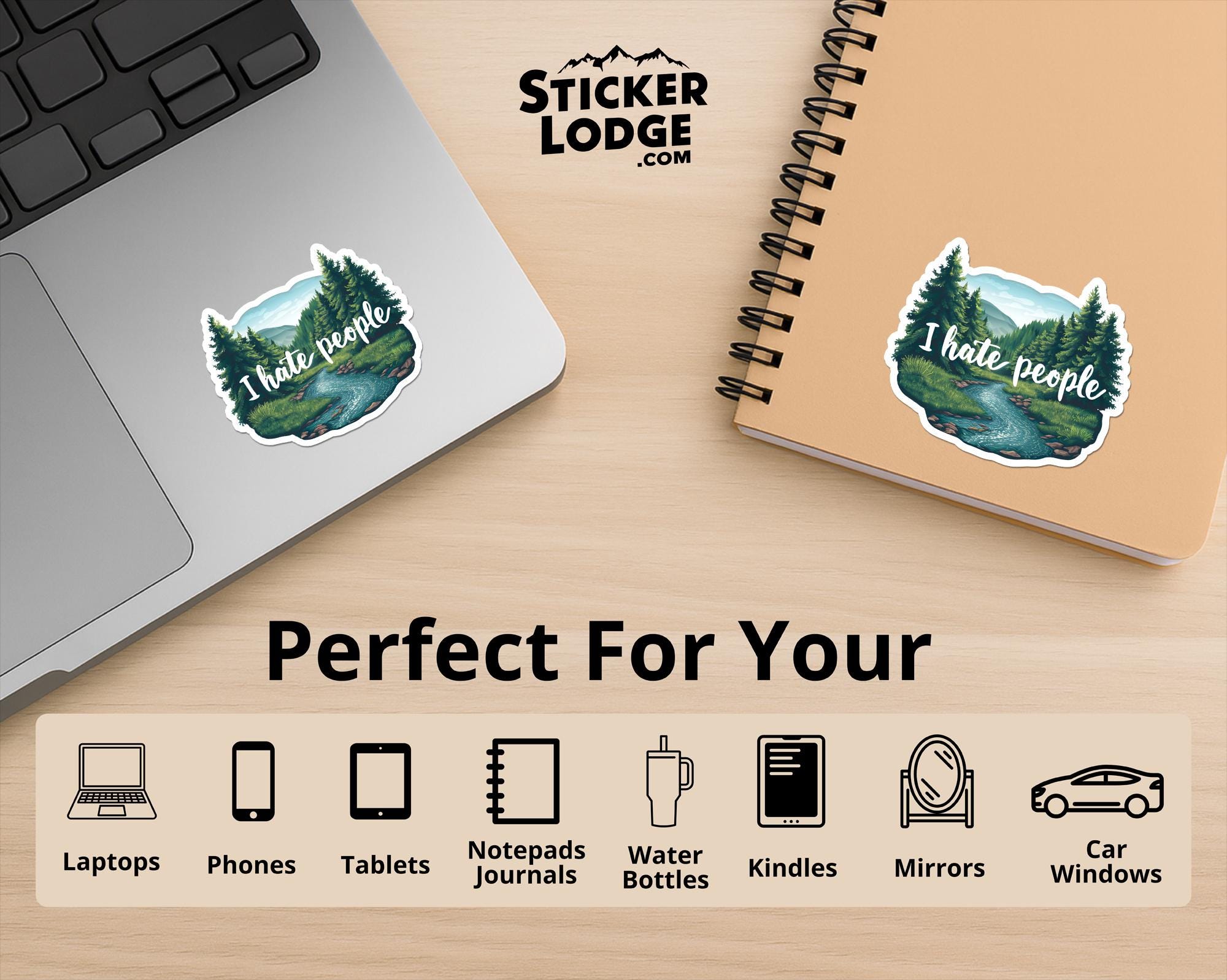 I Hate People Vinyl Sticker