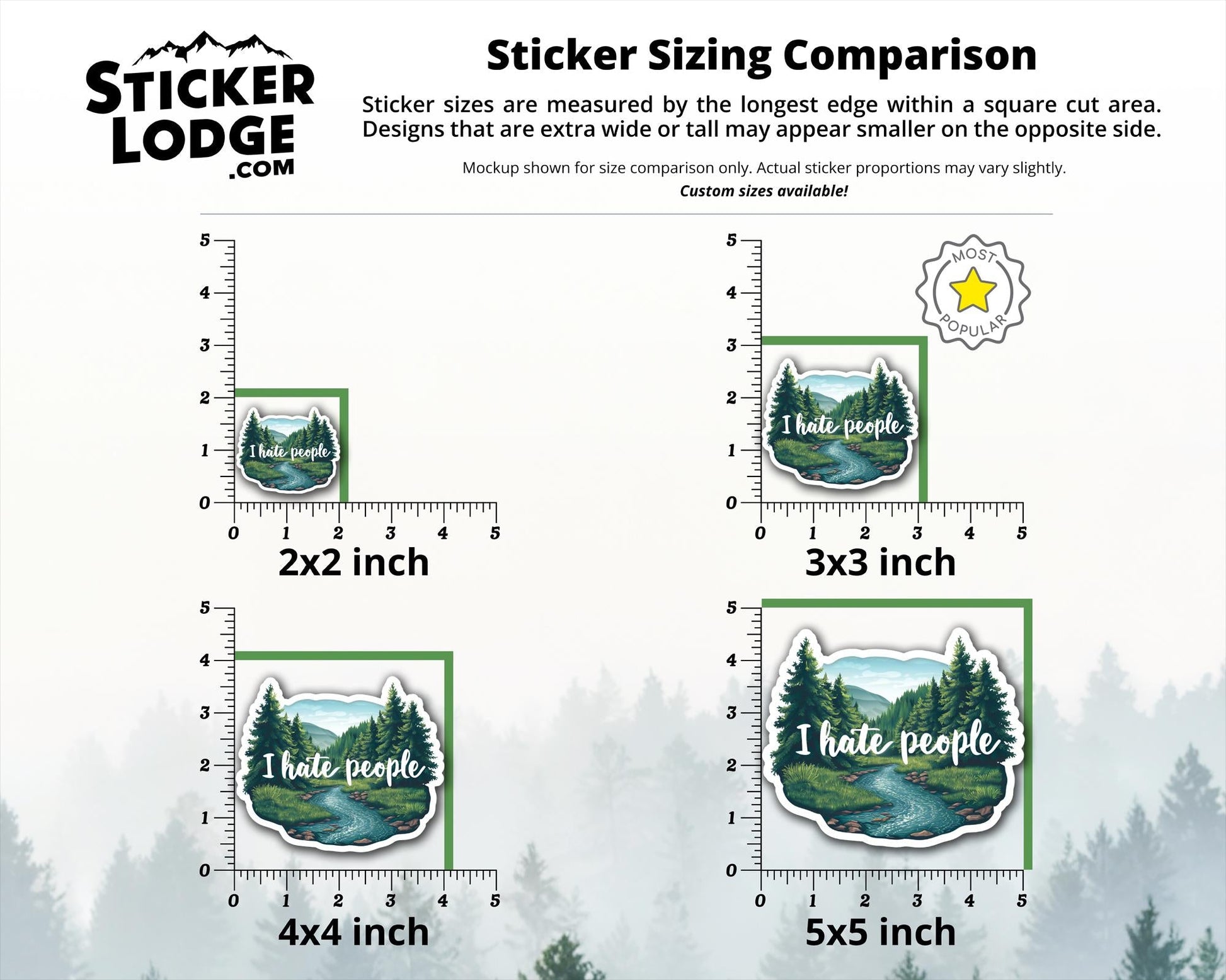 I Hate People Vinyl Sticker