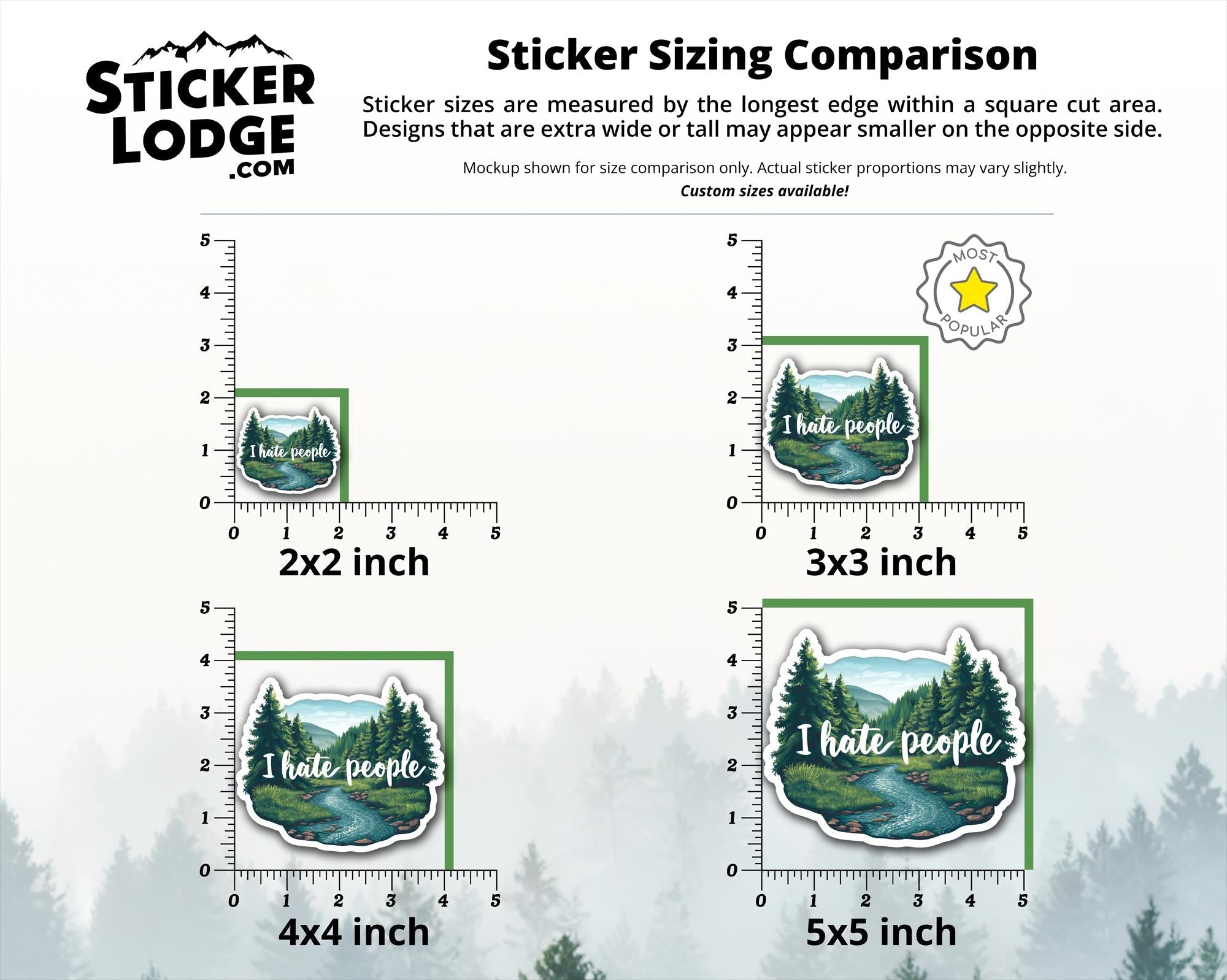 I Hate People Vinyl Sticker