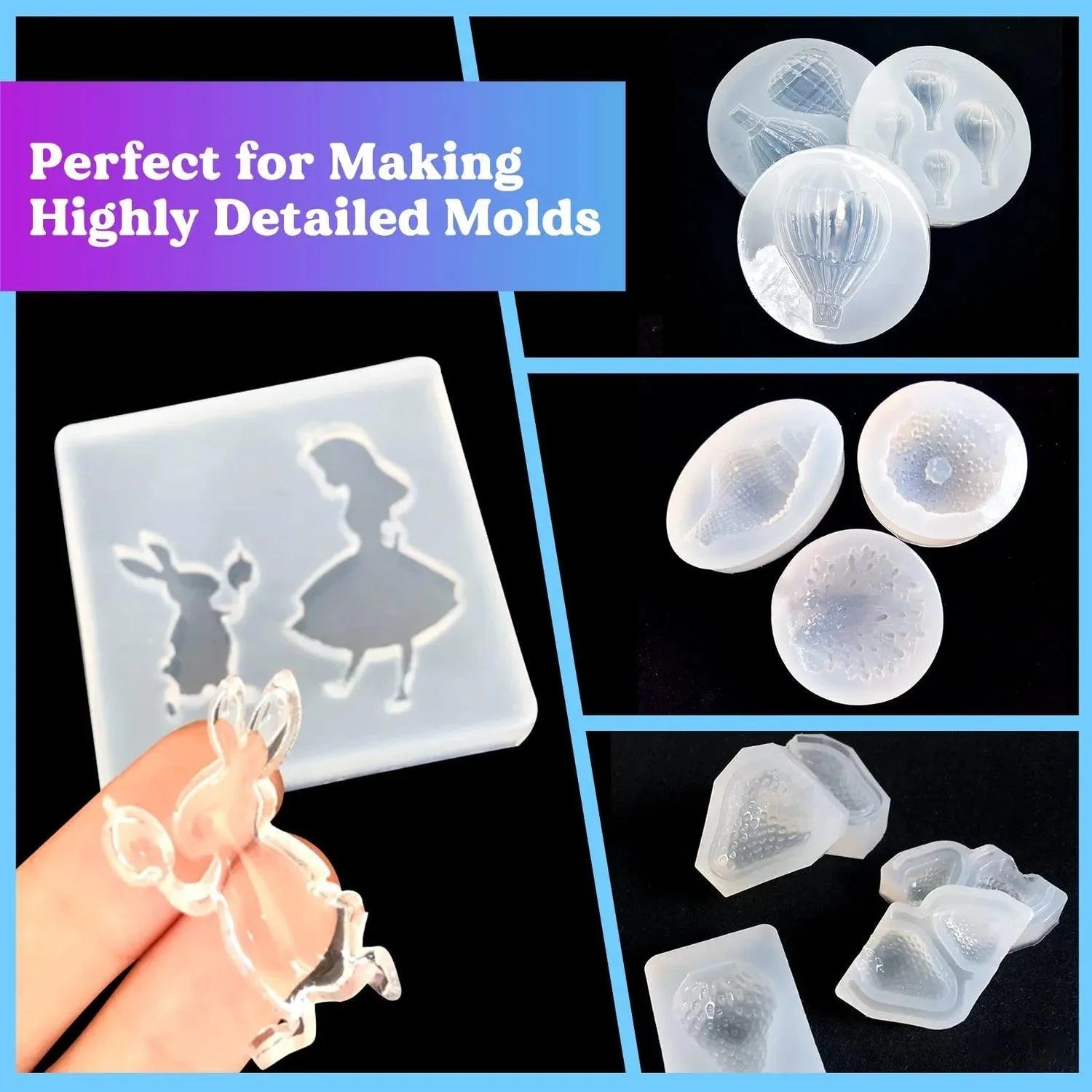 Let's Resin Mold Making Kit - Clear Silicone Rubber (63.48 oz)